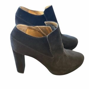 Walter Steiger Black Suede High Heel Ankle Boots great condition 3.5 inch heel